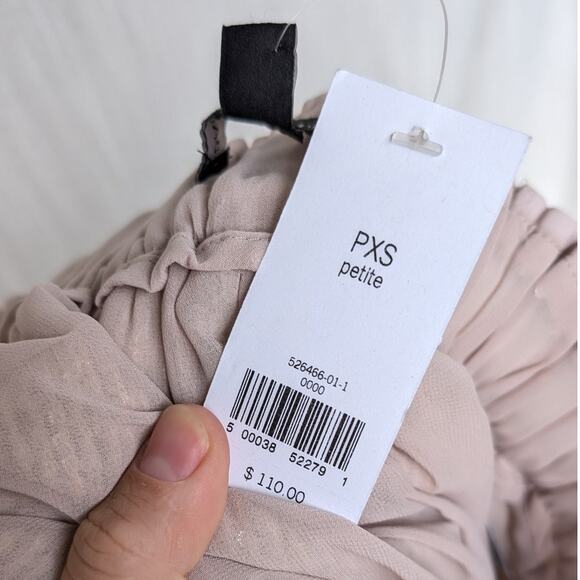 NWT Banana Republic Silver High Rise Wide Leg Sequin Pants, size PXS - Picture 4 of 8